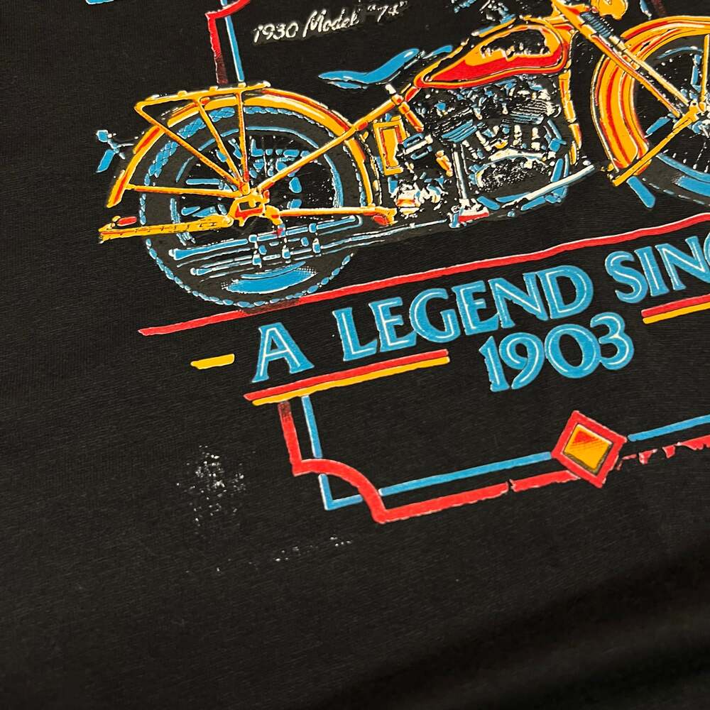 Vintage 90s Harley Davidson “A LEGEND SINCE 1903” Biker Grunge T Shirt Size L - Picture 3 of 6